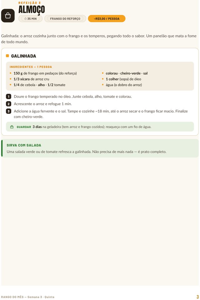 Página de receita com passo a passo